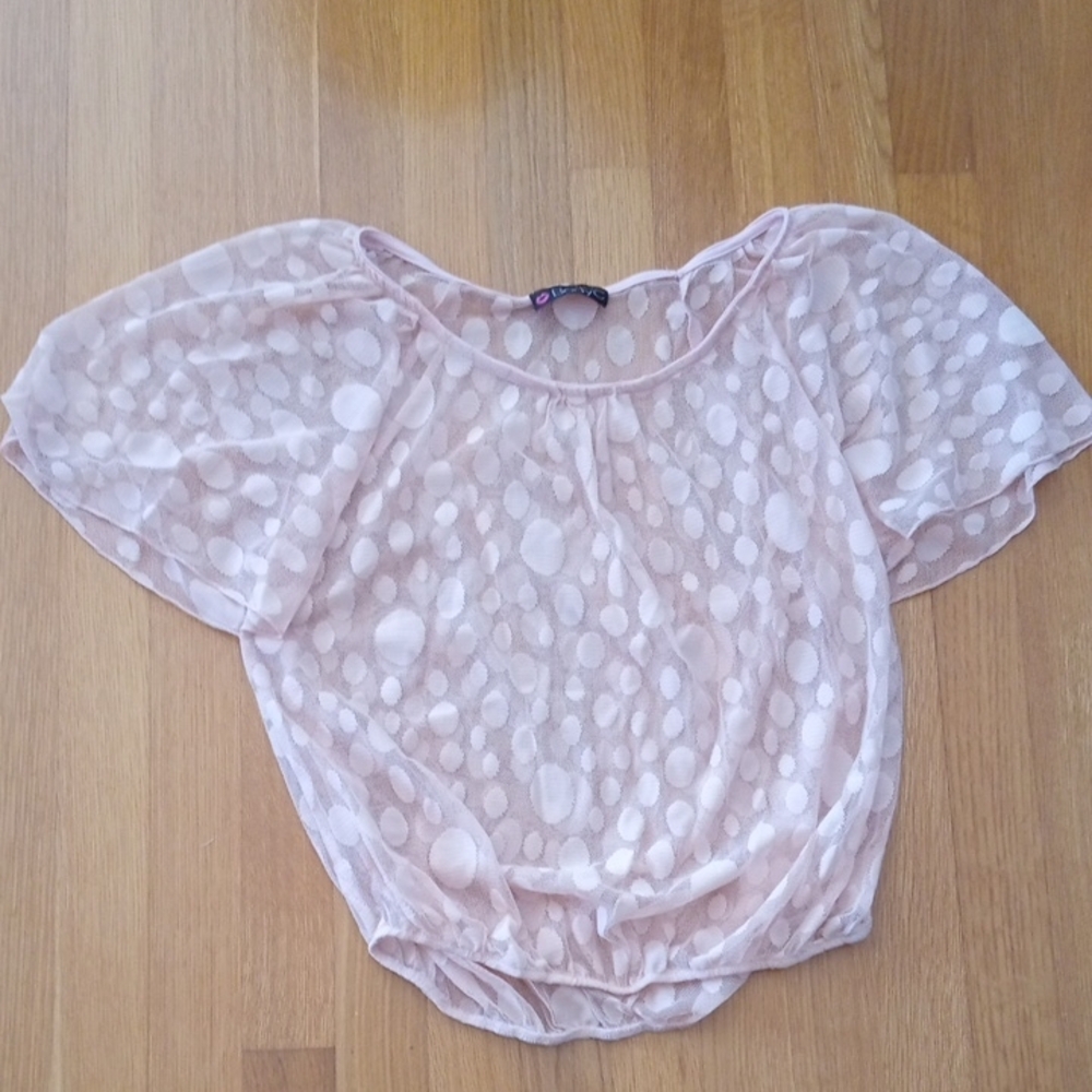 Y2K Pink Sleeve Womens Blouse